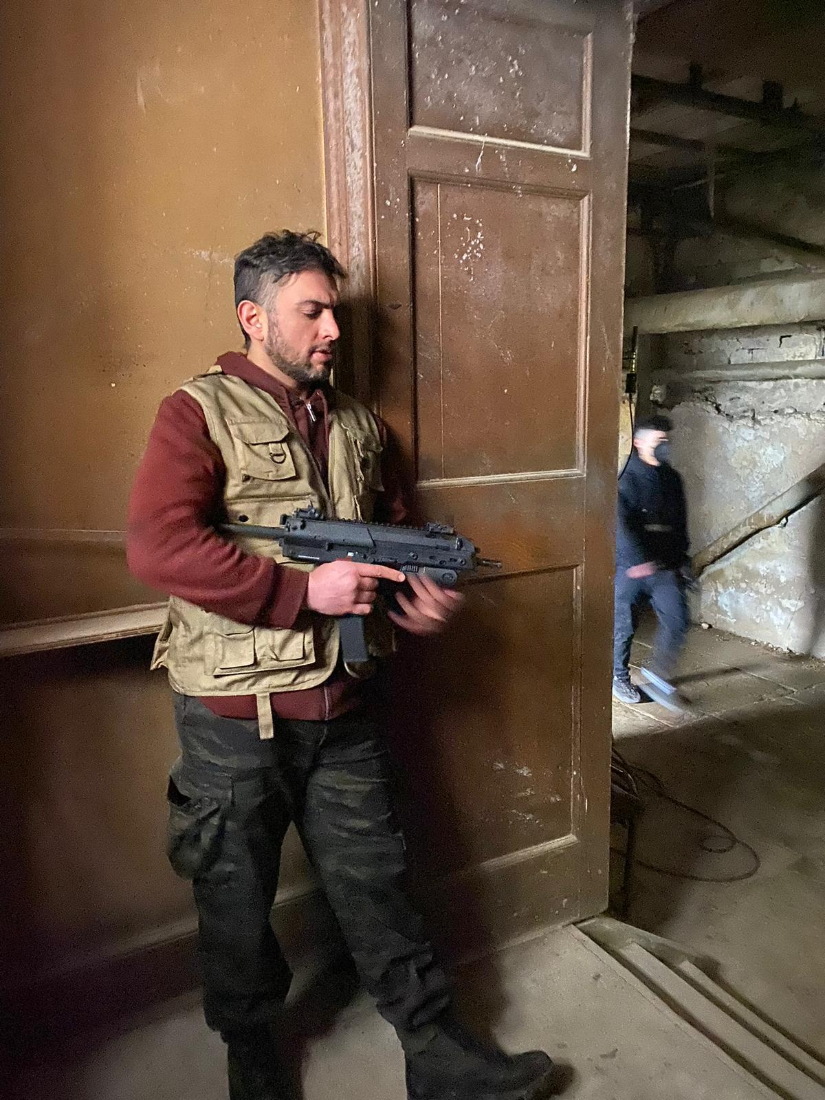 Bank Oliday on the Kraven the Hunter set in tactical wardrobe